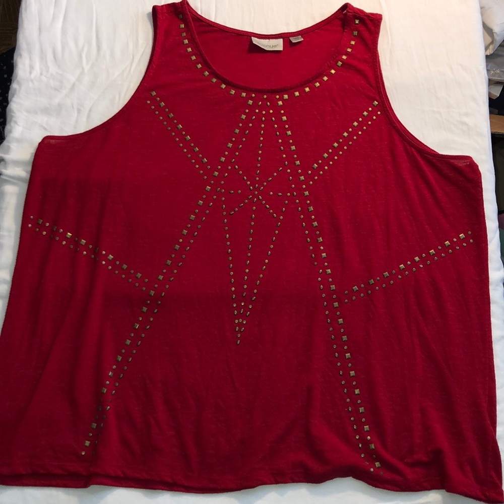 Sleeveless Top with stud design (Plus Size)